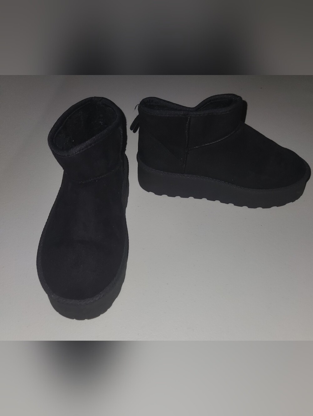 Streetwear Society Black Suede Short Booties Size 7